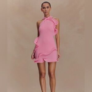 Meshki - Capri Halter Knit Mini Dress